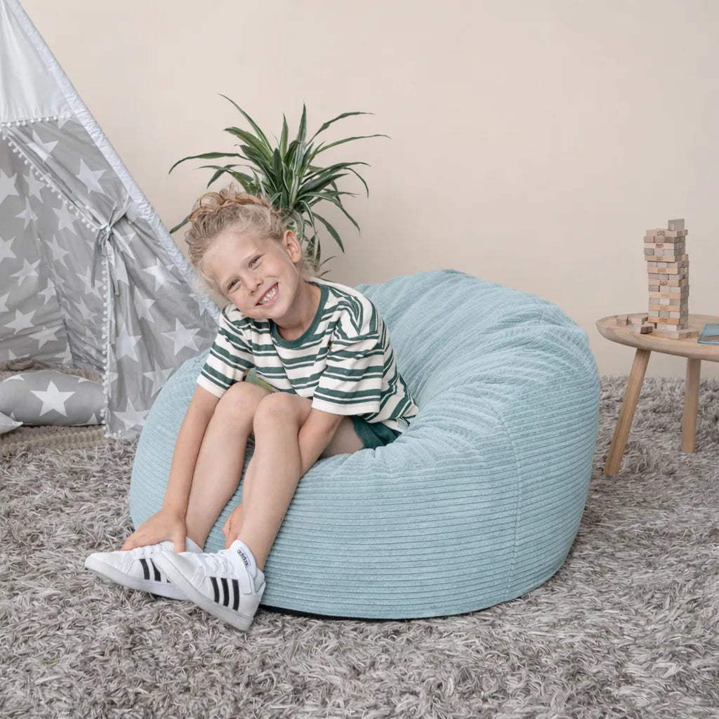 Barnfåtölj Sittsäck Om 85 Waves Mint-Bean bags-Slowdown