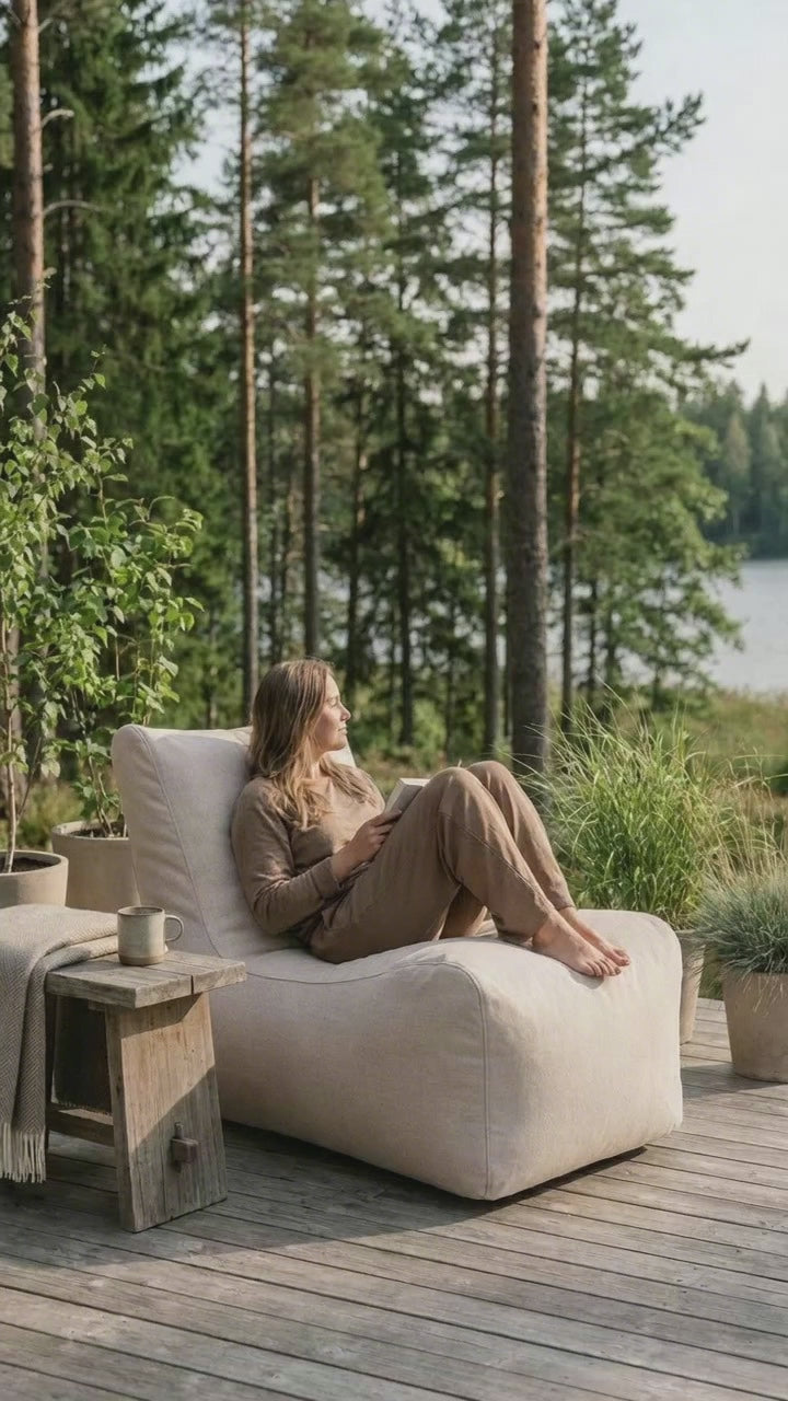 Ladda video: Sittsäck Lounge Riviera Beige