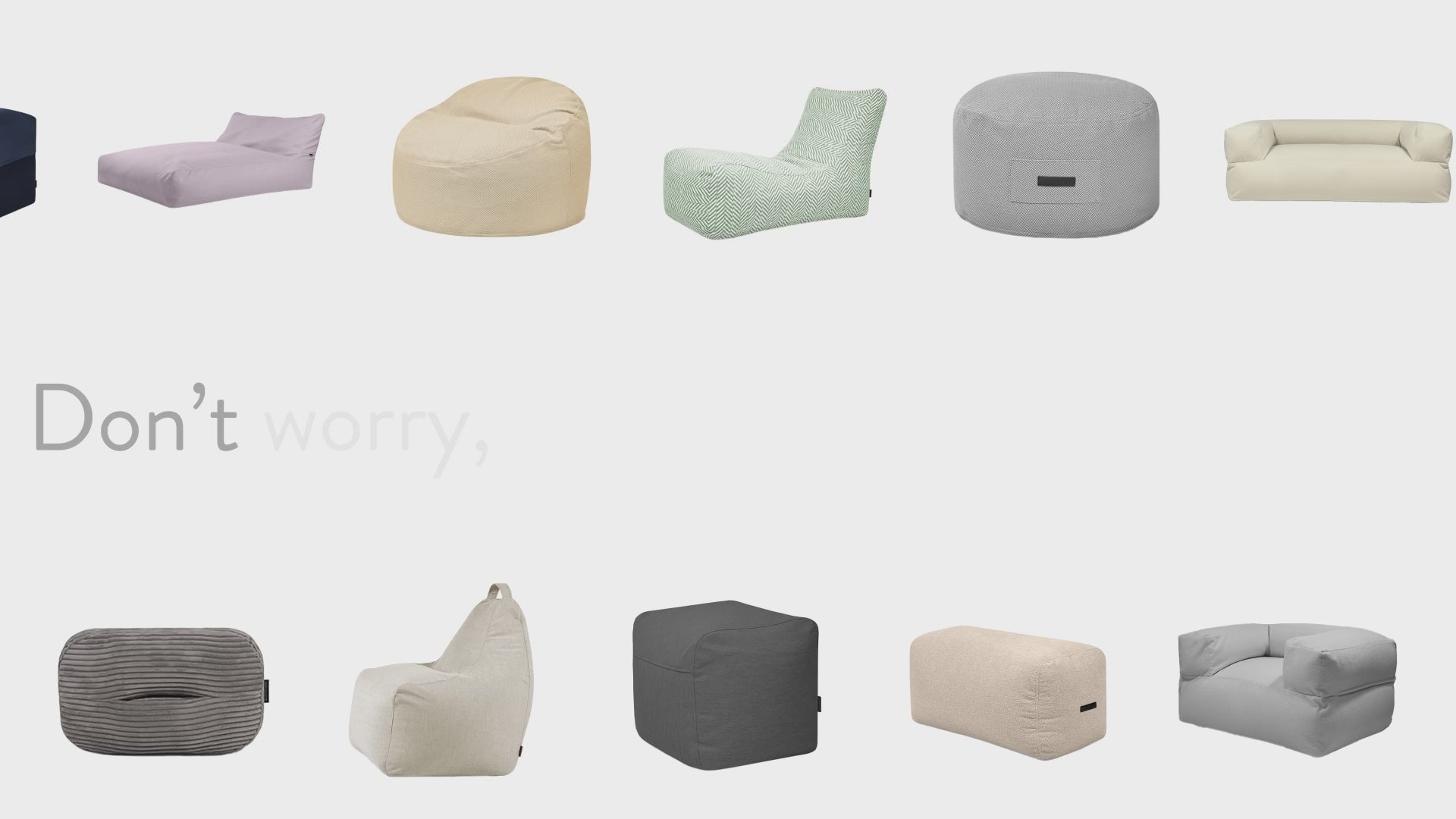 Ladda video: Sittsäck Razzmatazz Home Light Grey