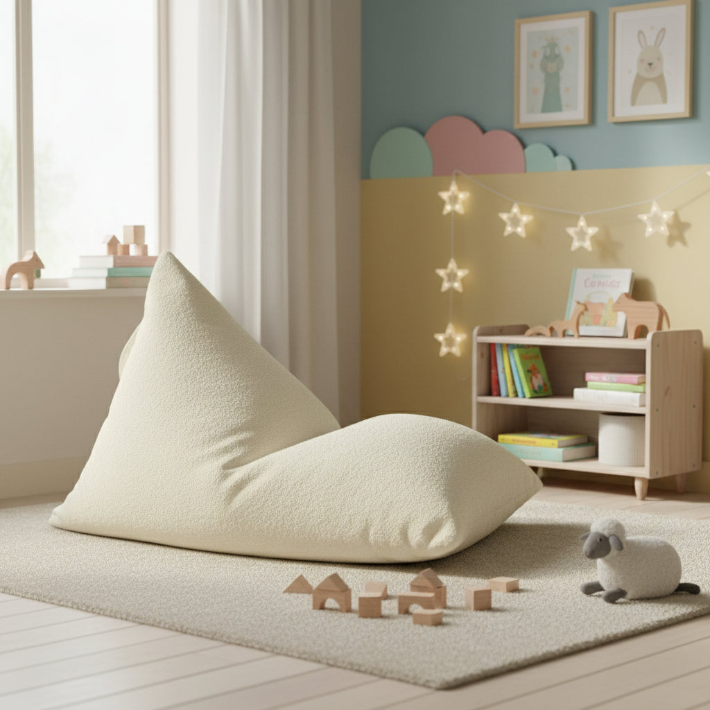 Sittsäck Barnfåtölj Razzy Teddy Cream