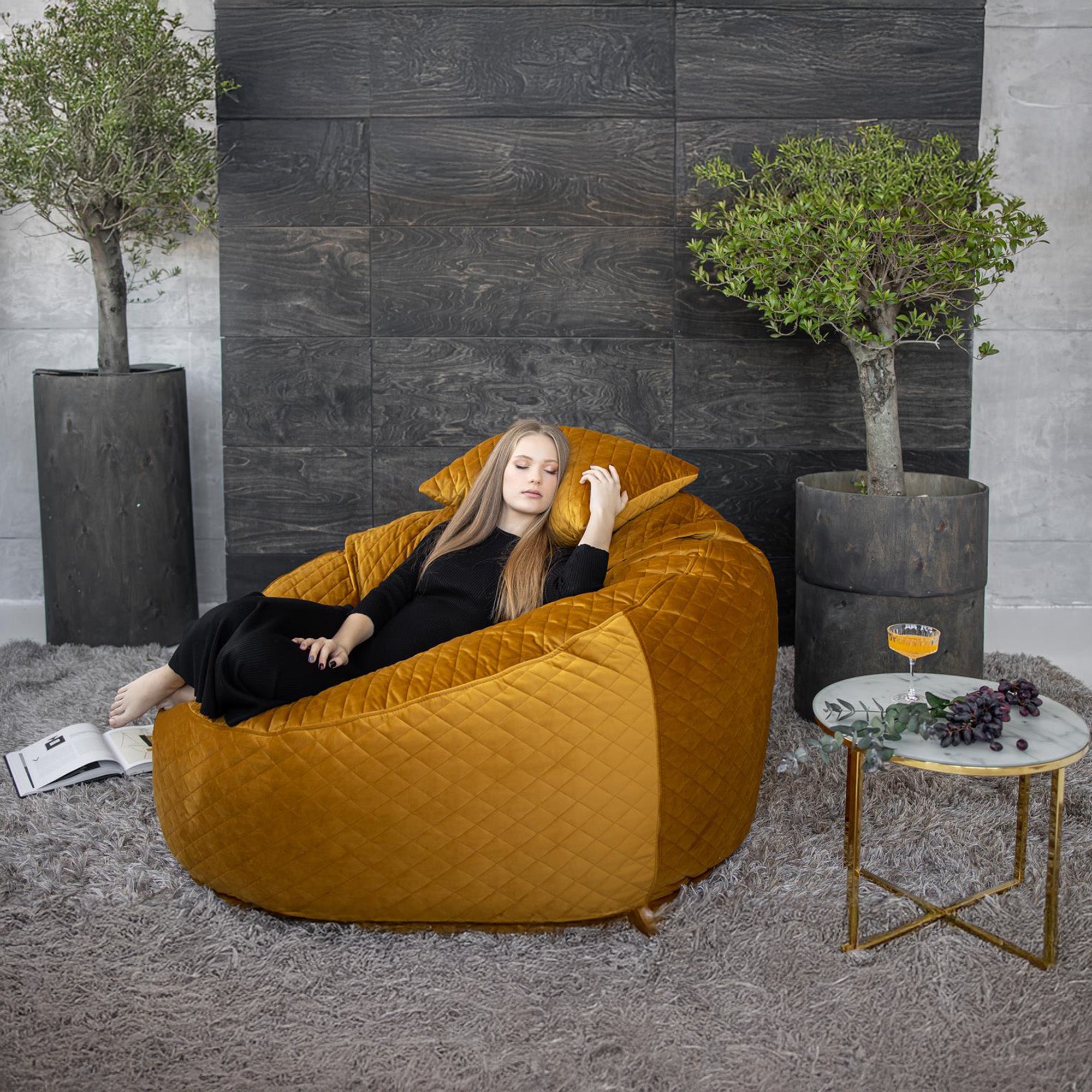 Fåtölj Sittsäck Om 135 Lure Luxe Black