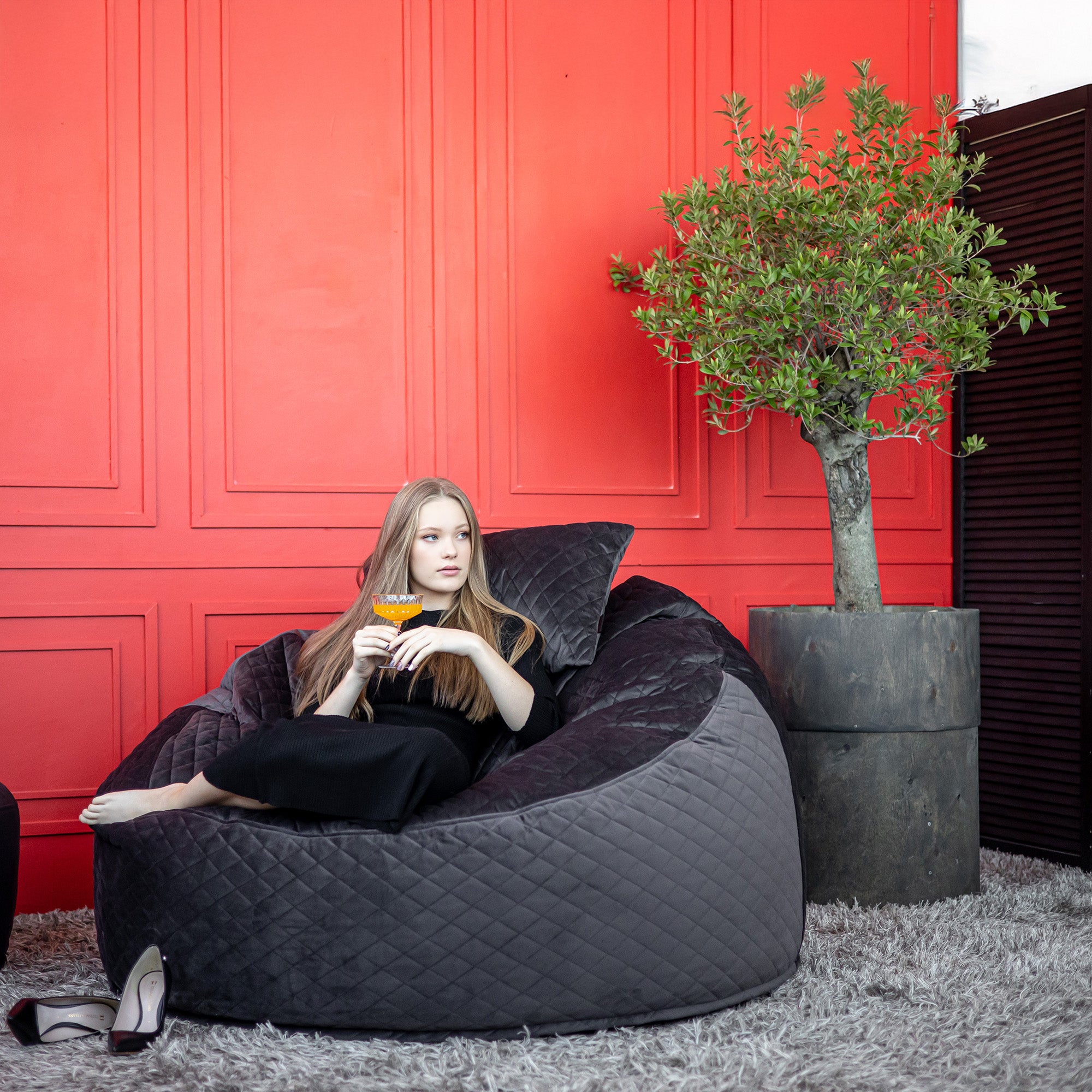 Fåtölj Sittsäck Om 135 Lure Luxe Grey