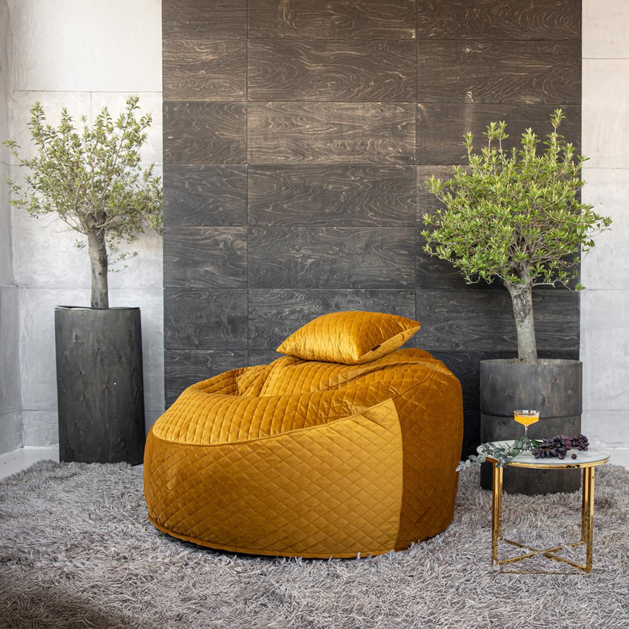 Fåtölj Sittsäck Om 135 Lure Luxe Mustard