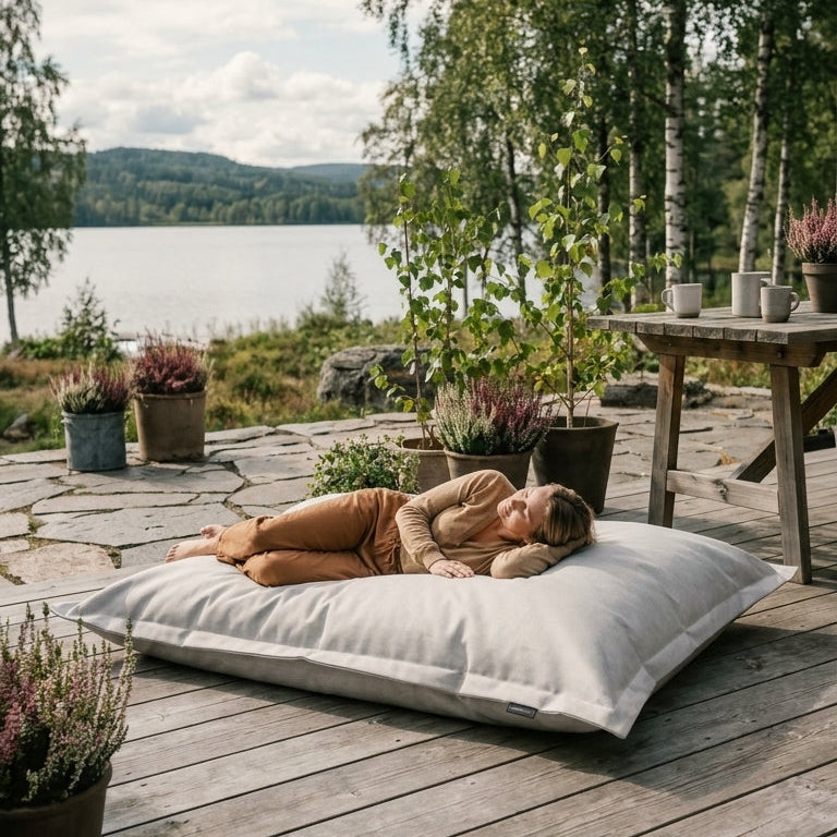 4me Riviera OEKO-TEX ® sittsäck för både inom och utomhus Light grey