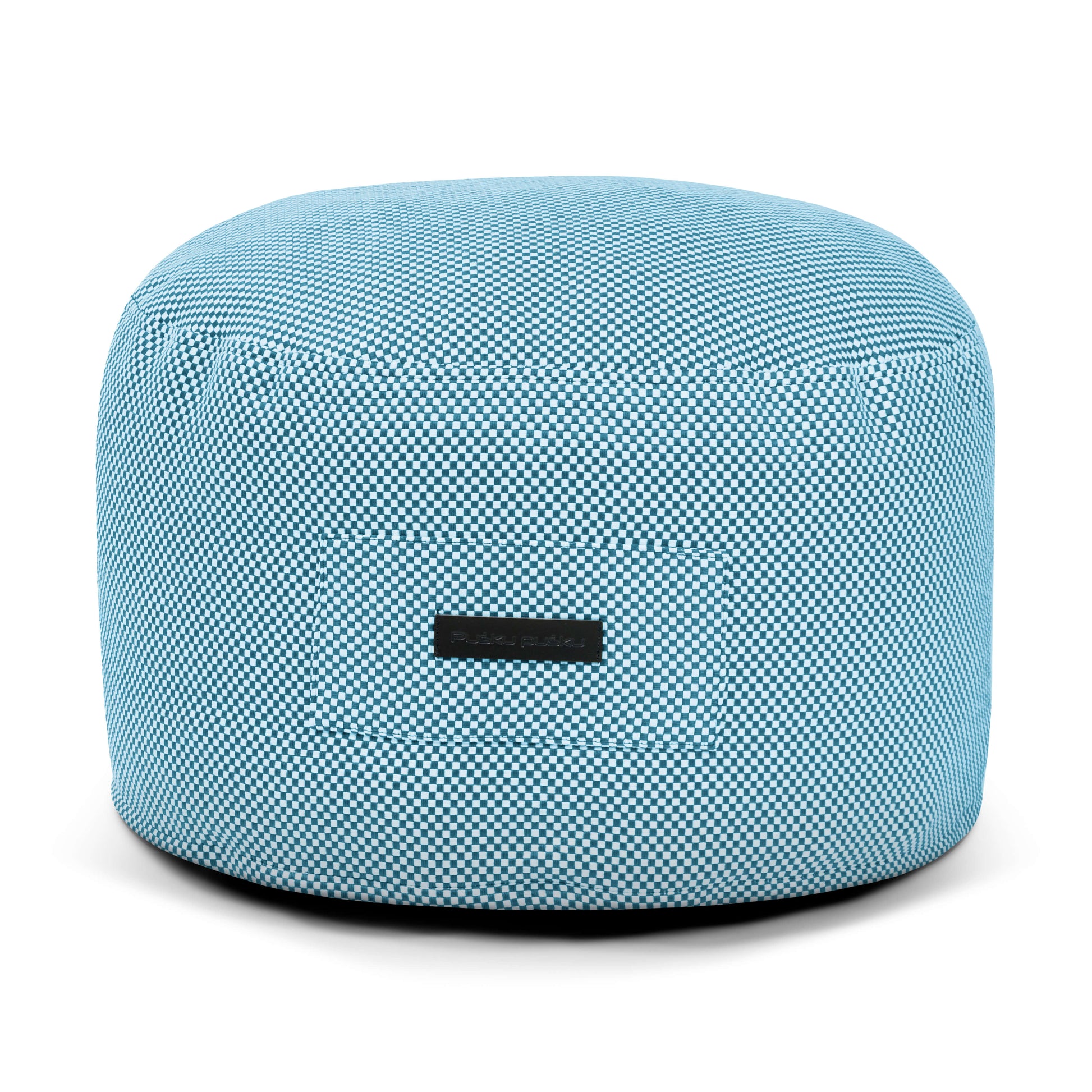 Foam Footstool On 60 Capri Turquoise
