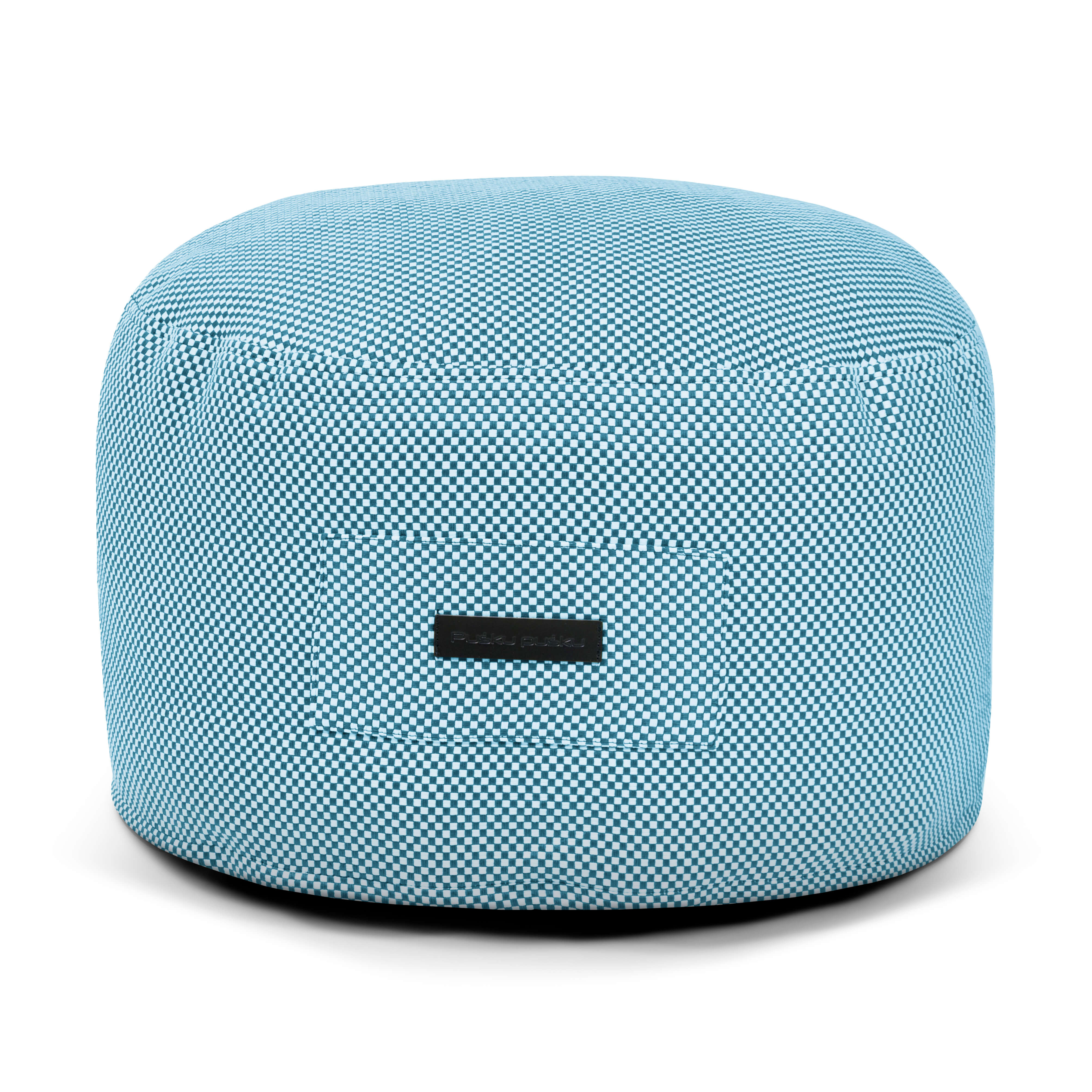 Foam Footstool On 60 Capri Turquoise