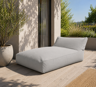 sittsäck solsäng Dunẽs White Grey